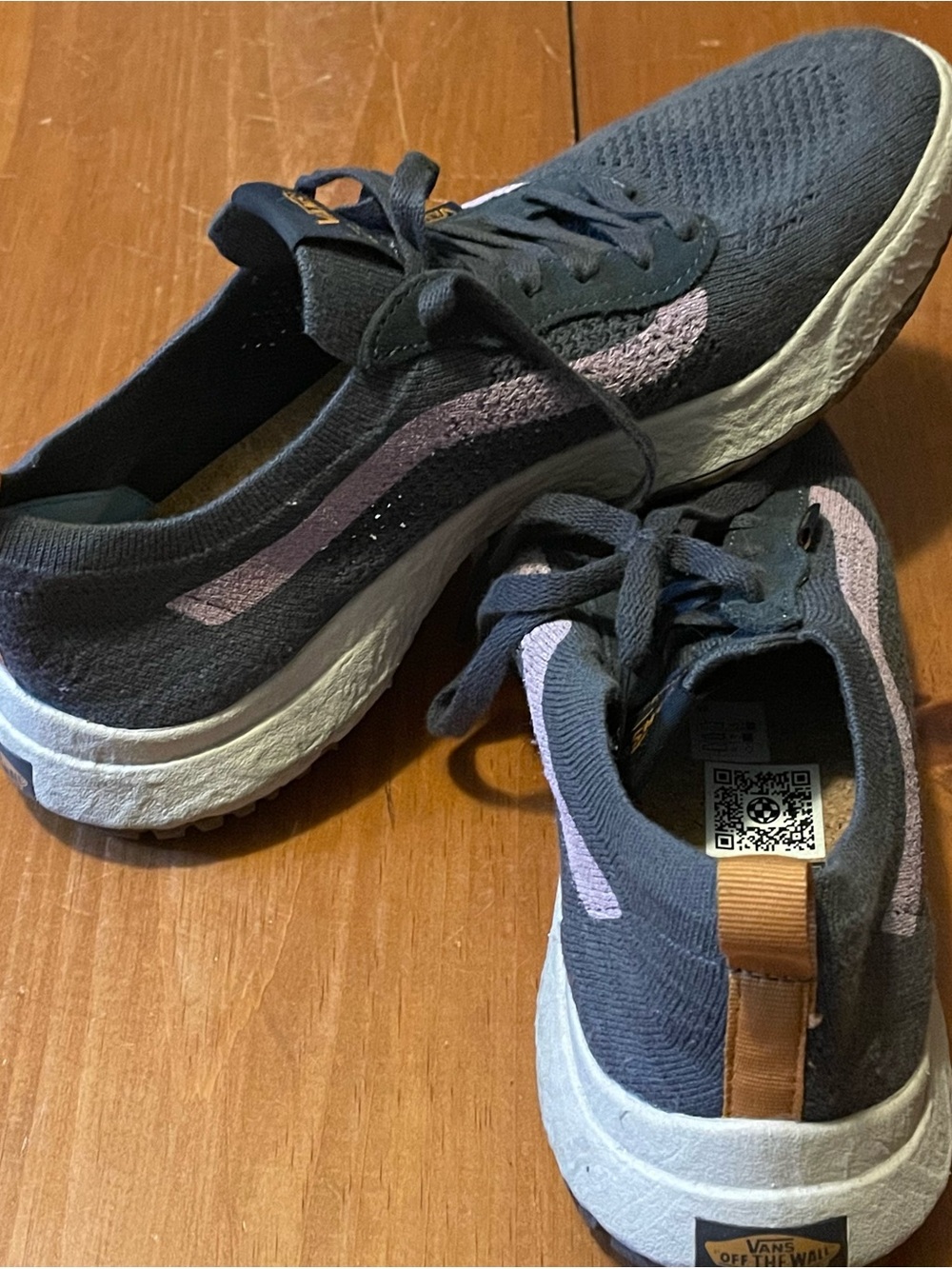 Vans VR3 Ultra Range Women's Gray Knit Sneakers with Lavender Accent